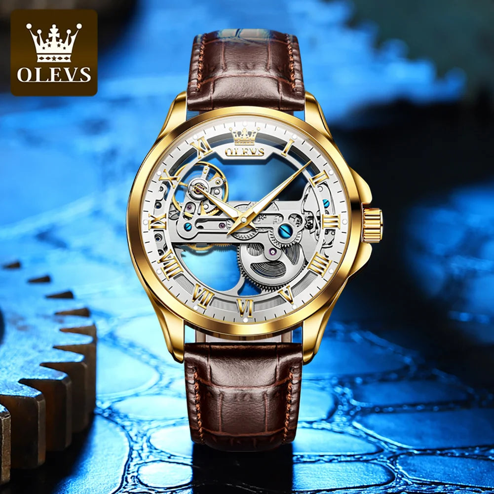 OLEVS Brand Watch Fully Automatic Mechanical Watch Hollow Out Student Men's Watch 6661