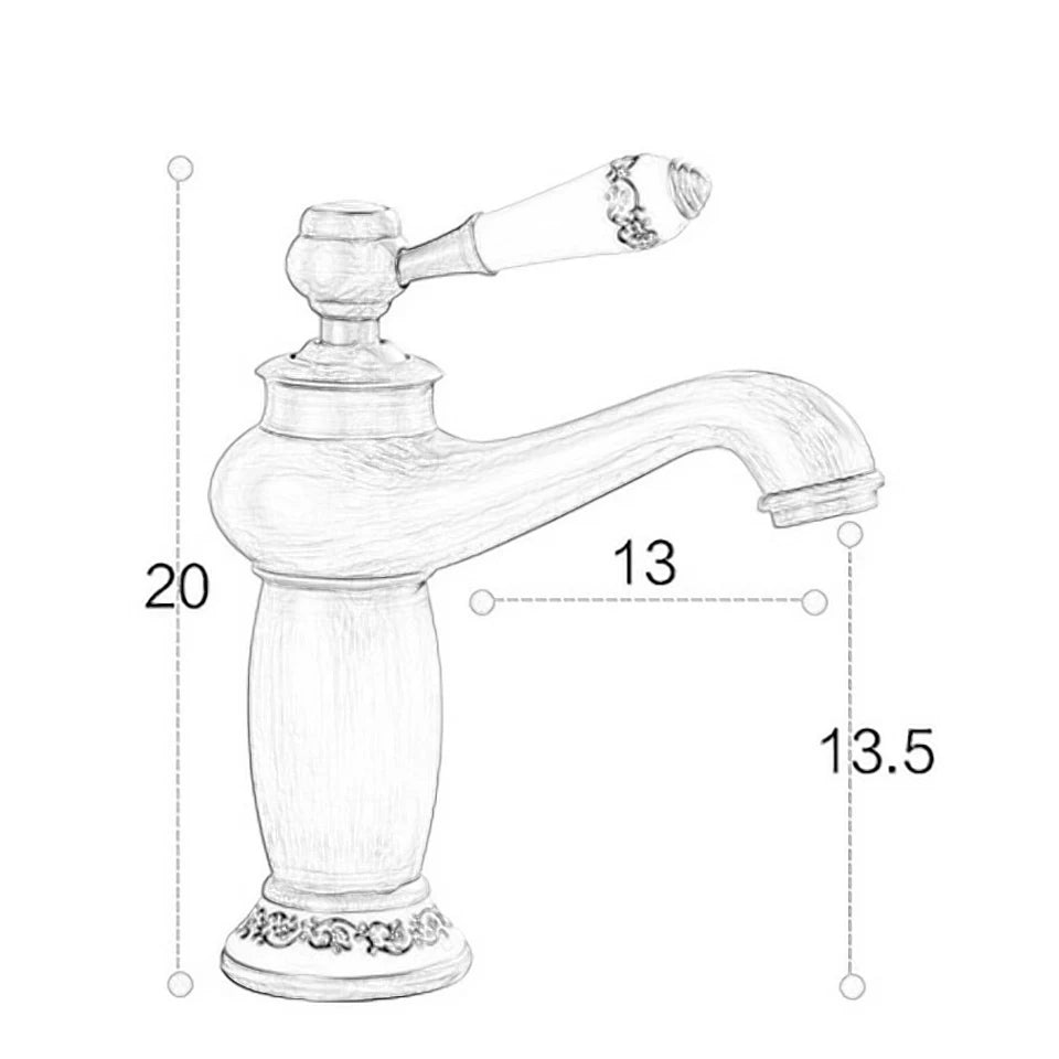 Kitchen Sink Faucets Antique Brass Single Handle Kitchen Basin Faucets Deck Mounted Hot & Cold Water Mixer Basin Sink Taps