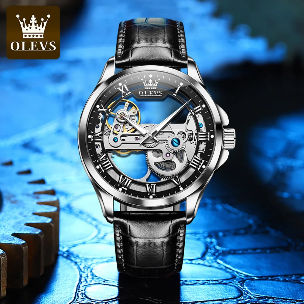 OLEVS Brand Watch Fully Automatic Mechanical Watch Hollow Out Student Men's Watch 6661