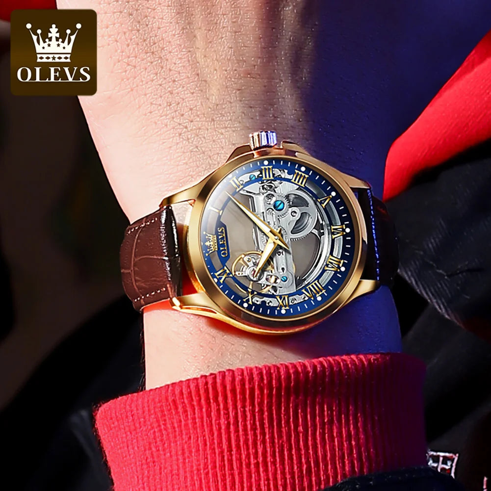 OLEVS Brand Watch Fully Automatic Mechanical Watch Hollow Out Student Men's Watch 6661