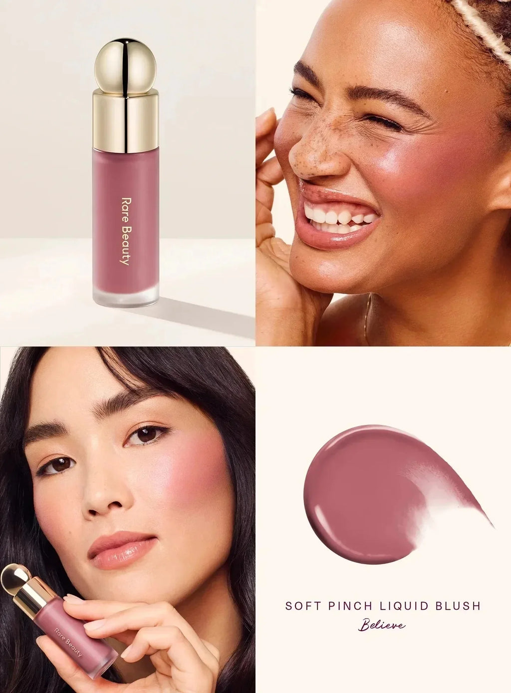 Rare Beauty Liquid Blush Silky Long-lasting Plumping Moisturizing Makeup Hope Love Happy Virtue Joy Grace Lucky Beauty With Box