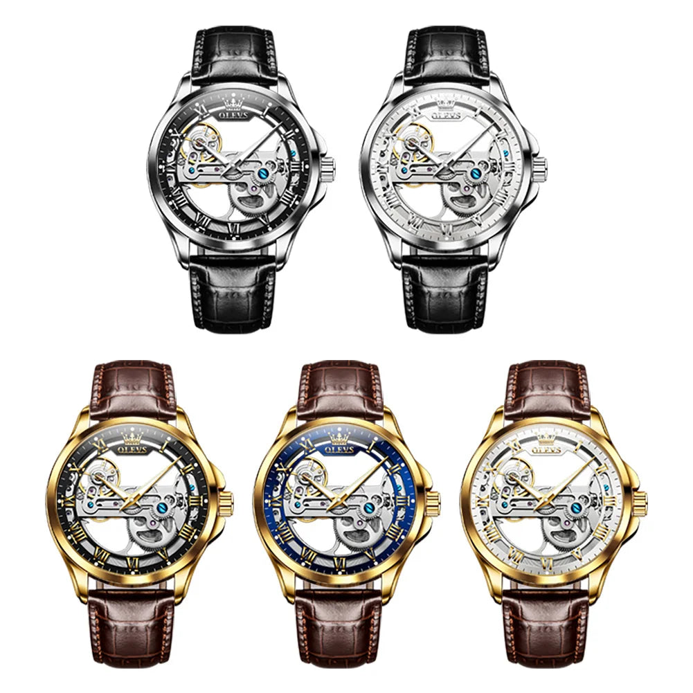 OLEVS Brand Watch Fully Automatic Mechanical Watch Hollow Out Student Men's Watch 6661