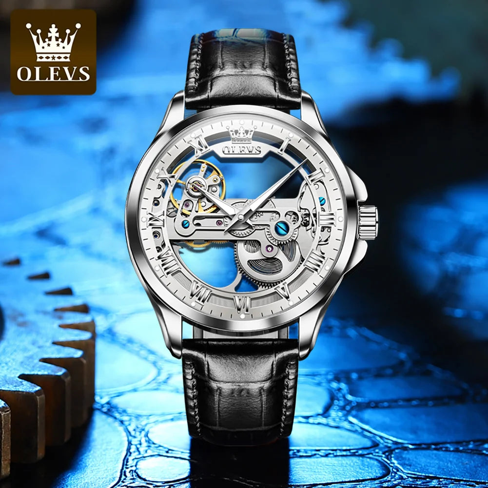 OLEVS Brand Watch Fully Automatic Mechanical Watch Hollow Out Student Men's Watch 6661