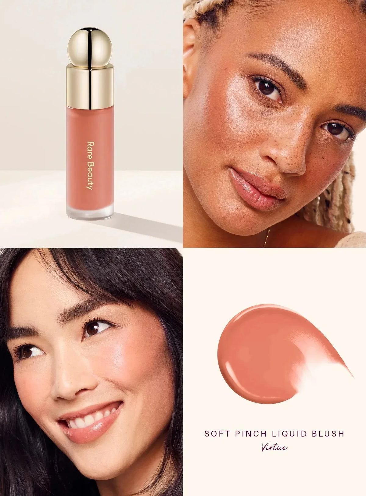 Rare Beauty Liquid Blush Silky Long-lasting Plumping Moisturizing Makeup Hope Love Happy Virtue Joy Grace Lucky Beauty With Box